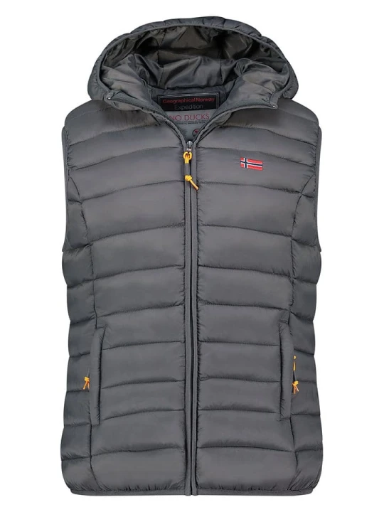 Zdjęcie produktu Geographical Norway Kamizelka pikowana "Vatikolor" w kolorze antracytowym rozmiar: L