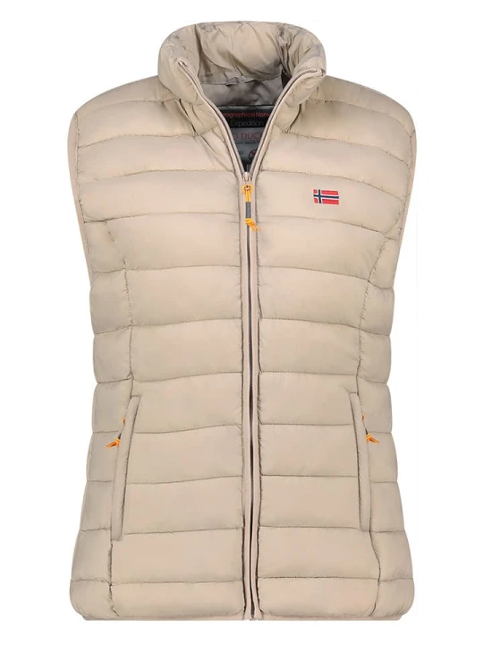Zdjęcie produktu Geographical Norway Kamizelka pikowana "Vatikolor" w kolorze beżowym rozmiar: L
