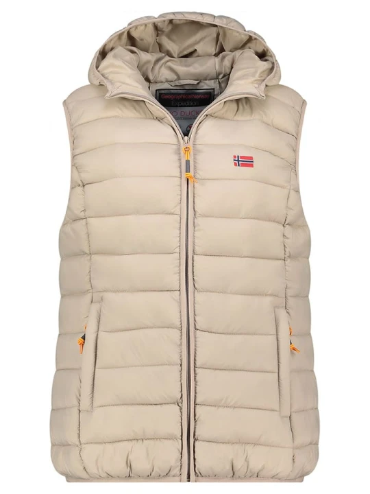Zdjęcie produktu Geographical Norway Kamizelka pikowana "Vatikolor" w kolorze beżowym rozmiar: XXL