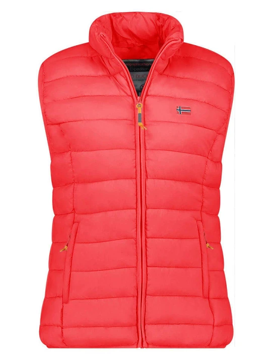 Zdjęcie produktu Geographical Norway Kamizelka pikowana "Vatikolor" w kolorze czerwonym rozmiar: L