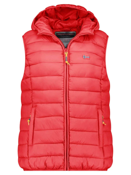 Zdjęcie produktu Geographical Norway Kamizelka pikowana "Vatikolor" w kolorze czerwonym rozmiar: XXL