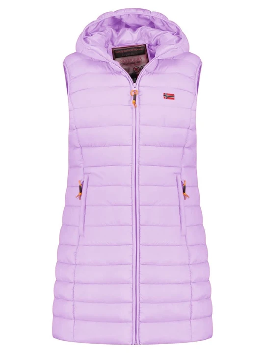 Zdjęcie produktu Geographical Norway Kamizelka pikowana "Vatikolor" w kolorze fioletowym rozmiar: L
