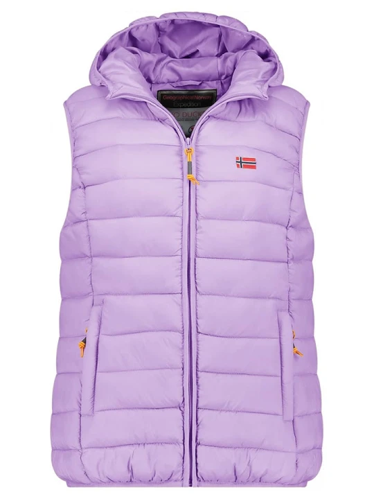 Zdjęcie produktu Geographical Norway Kamizelka pikowana "Vatikolor" w kolorze fioletowym rozmiar: S