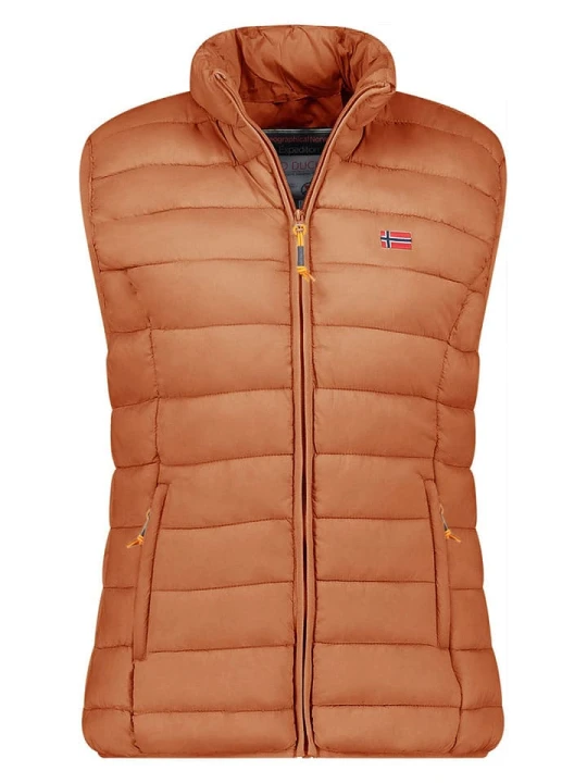 Zdjęcie produktu Geographical Norway Kamizelka pikowana "Vatikolor" w kolorze jasnobrązowym rozmiar: XL