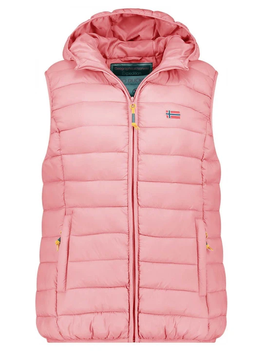 Zdjęcie produktu Geographical Norway Kamizelka pikowana "Vatikolor" w kolorze jasnoróżowym rozmiar: XXL