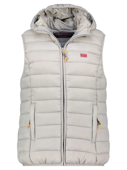 Zdjęcie produktu Geographical Norway Kamizelka pikowana "Vatikolor" w kolorze jasnoszarym rozmiar: S