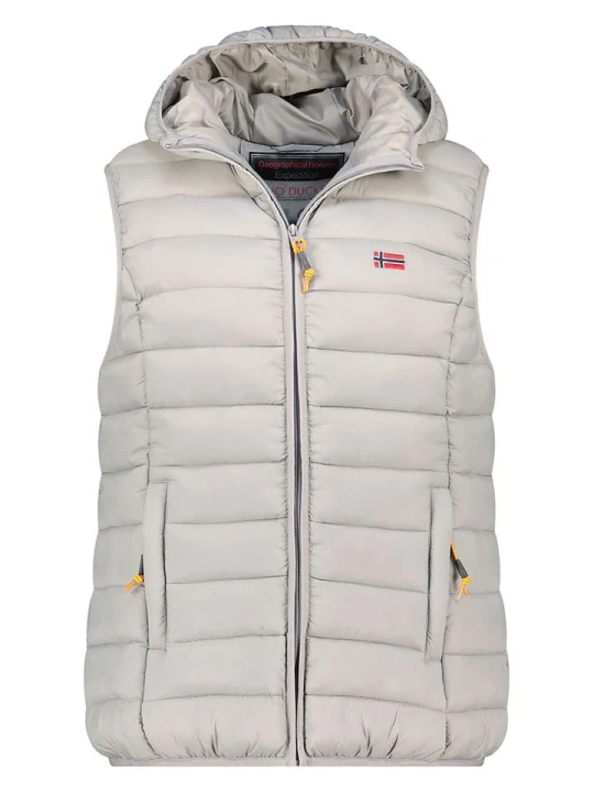 Zdjęcie produktu Geographical Norway Kamizelka pikowana "Vatikolor" w kolorze jasnoszarym rozmiar: S