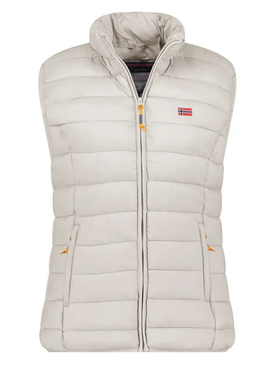 Zdjęcie produktu Geographical Norway Kamizelka pikowana "Vatikolor" w kolorze jasnoszarym rozmiar: XL