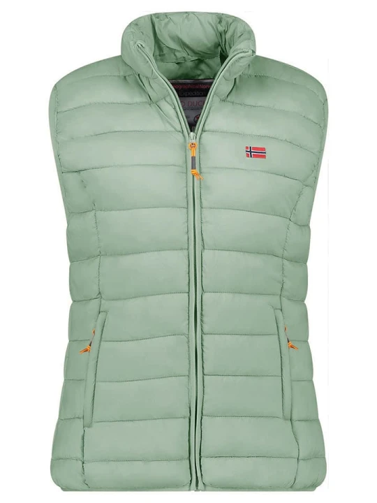 Zdjęcie produktu Geographical Norway Kamizelka pikowana "Vatikolor" w kolorze jasnozielonym rozmiar: M
