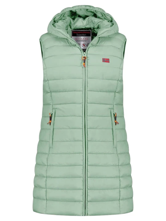 Zdjęcie produktu Geographical Norway Kamizelka pikowana "Vatikolor" w kolorze miętowym rozmiar: M
