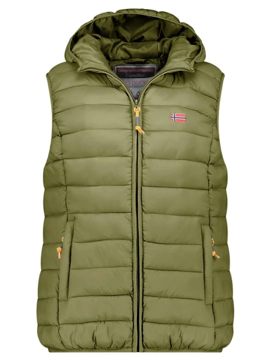 Zdjęcie produktu Geographical Norway Kamizelka pikowana "Vatikolor" w kolorze oliwkowym rozmiar: S