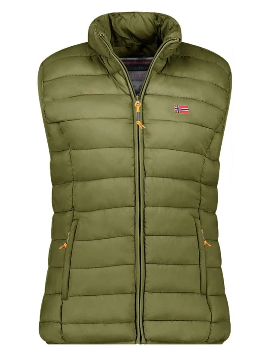 Zdjęcie produktu Geographical Norway Kamizelka pikowana "Vatikolor" w kolorze oliwkowym rozmiar: S