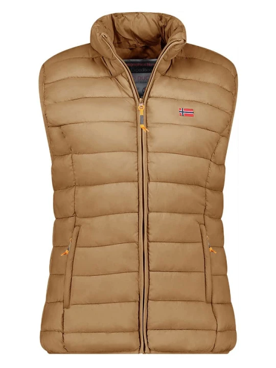 Zdjęcie produktu Geographical Norway Kamizelka pikowana "Vatikolor" w kolorze szarobrązowym rozmiar: XL