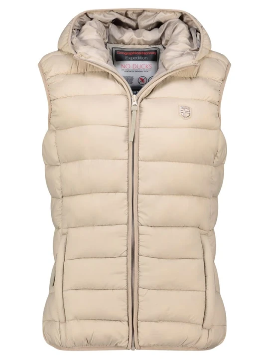 Zdjęcie produktu Geographical Norway Kamizelka pikowana "Vatikotal" w kolorze beżowym rozmiar: XXL