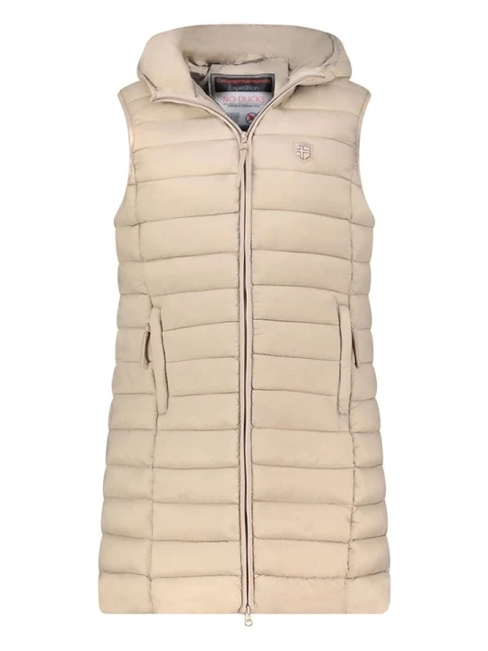 Zdjęcie produktu Geographical Norway Kamizelka pikowana "Vatikotal" w kolorze beżowym rozmiar: XXL