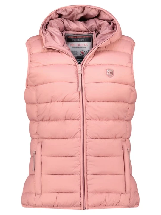 Zdjęcie produktu Geographical Norway Kamizelka pikowana "Vatikotal" w kolorze jasnoróżowym rozmiar: XL