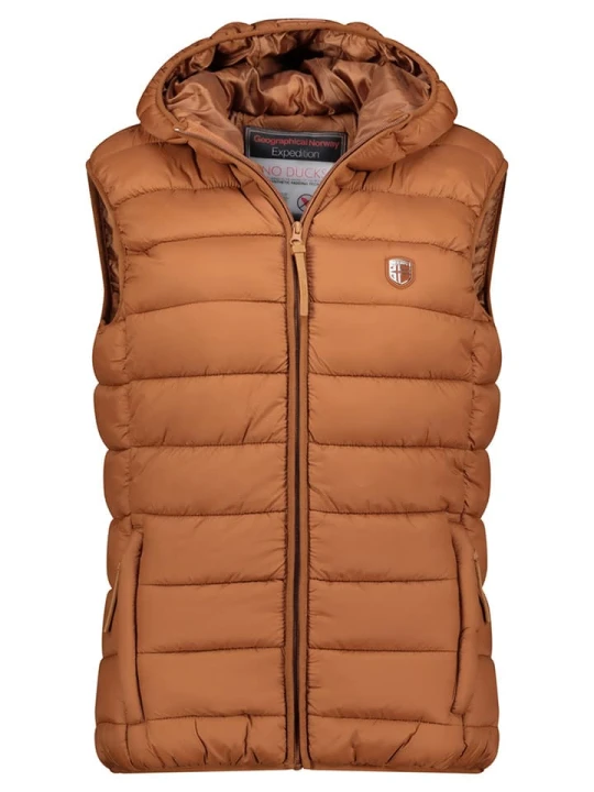 Zdjęcie produktu Geographical Norway Kamizelka pikowana "Vatikotal" w kolorze karmelowym rozmiar: XXL