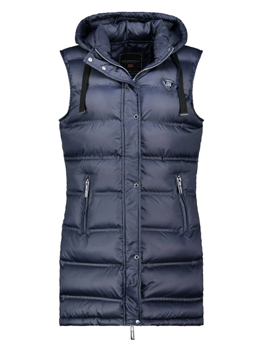 Zdjęcie produktu Geographical Norway Kamizelka pikowana "Velodie" w kolorze granatowym rozmiar: XL