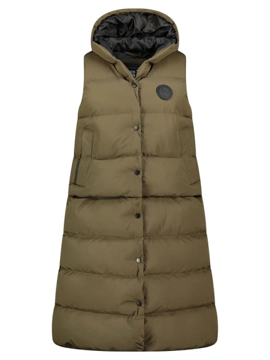 Zdjęcie produktu Geographical Norway Kamizelka pikowana "Villian" w kolorze khaki rozmiar: S