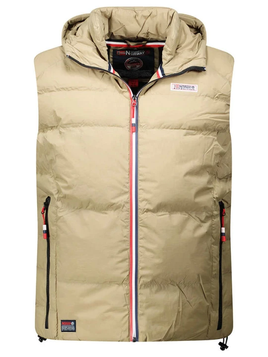 Zdjęcie produktu Geographical Norway Kamizelka pikowana "Vito" w kolorze beżowym rozmiar: S