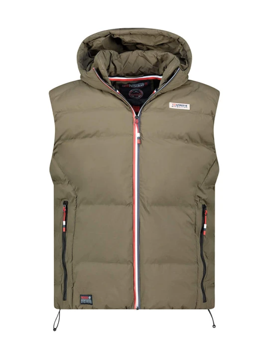 Zdjęcie produktu Geographical Norway Kamizelka pikowana "Vito" w kolorze khaki rozmiar: S