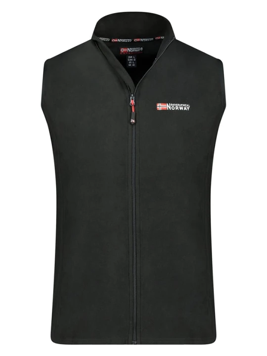 Zdjęcie produktu Geographical Norway Kamizelka polarowa "Vug" w kolorze czarnym rozmiar: 3XL