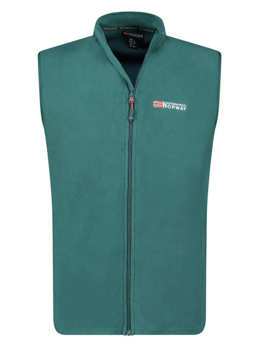 Zdjęcie produktu Geographical Norway Kamizelka polarowa "Vug" w kolorze zielonym rozmiar: L