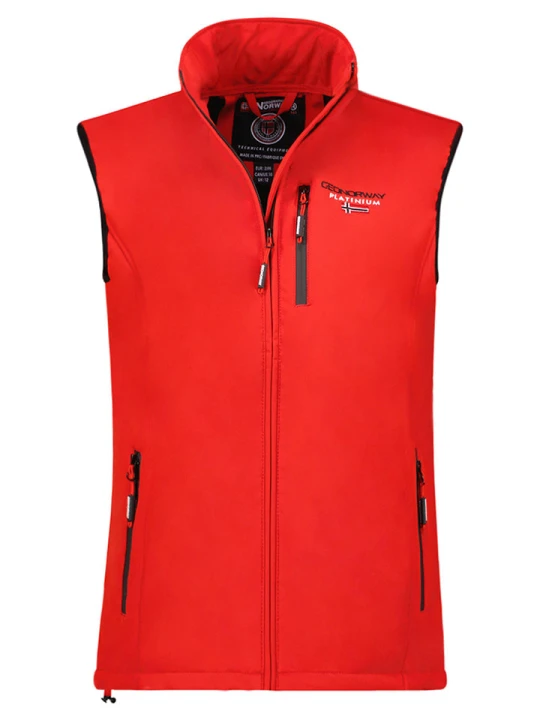 Zdjęcie produktu Geographical Norway Kamizelka softshellowa "Vacer" w kolorze czerwonym rozmiar: S
