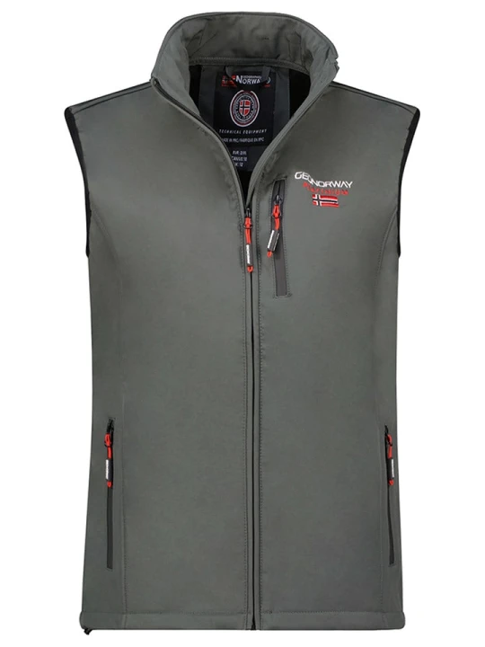 Zdjęcie produktu Geographical Norway Kamizelka softshellowa "Vacer" w kolorze szarym rozmiar: onesize