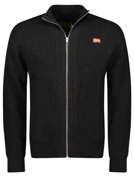 Zdjęcie produktu Geographical Norway Kardigan "Flexible" w kolorze czarnym rozmiar: M