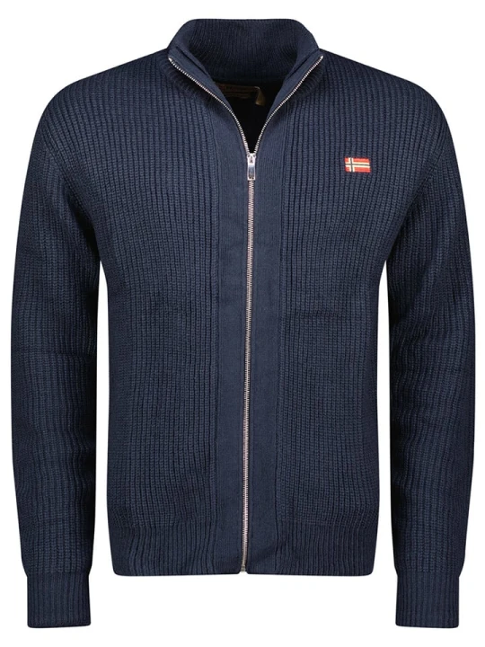 Zdjęcie produktu Geographical Norway Kardigan "Flexible" w kolorze granatowym rozmiar: S