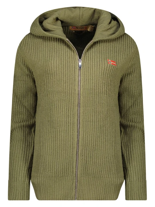 Zdjęcie produktu Geographical Norway Kardigan w kolorze khaki rozmiar: M
