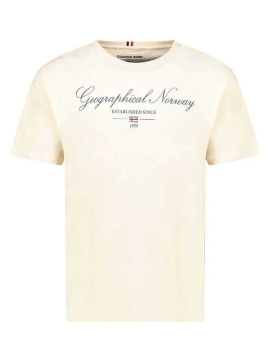 Zdjęcie produktu Geographical Norway Koszulka "Illumine" w kolorze kremowym rozmiar: S