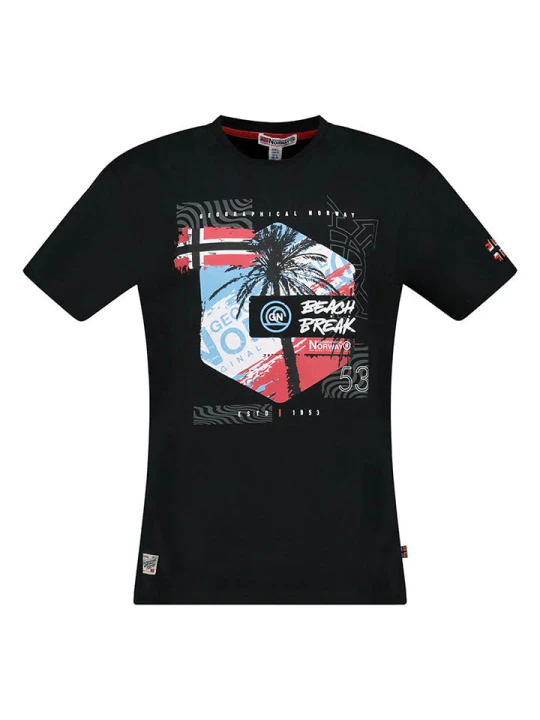 Zdjęcie produktu Geographical Norway Koszulka "J-Break" w kolorze czarnym rozmiar: S