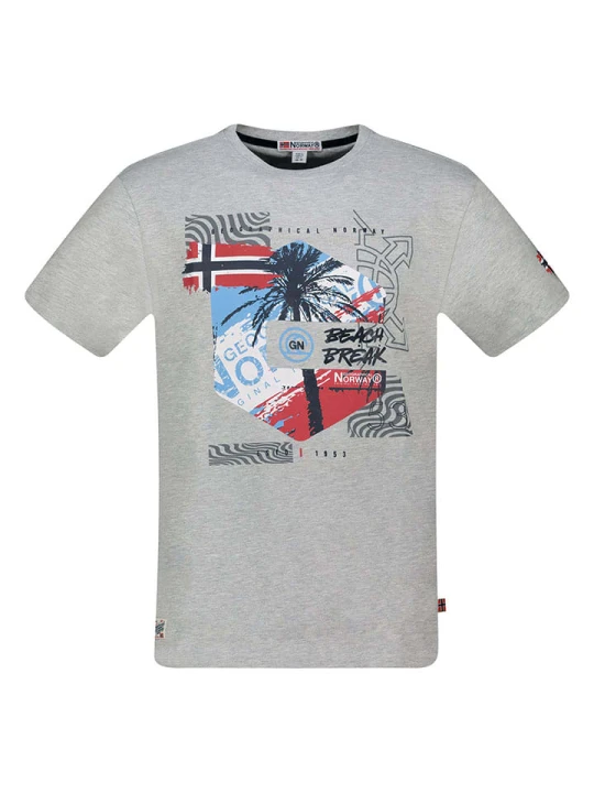 Zdjęcie produktu Geographical Norway Koszulka "J-Break" w kolorze szarym rozmiar: S