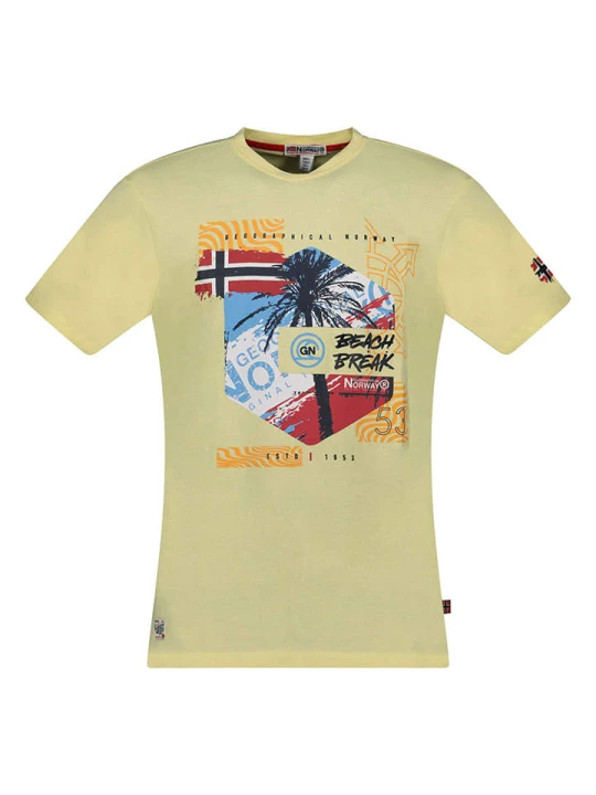 Zdjęcie produktu Geographical Norway Koszulka "J-Break" w kolorze żółtym rozmiar: S