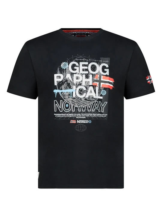 Zdjęcie produktu Geographical Norway Koszulka "J-Forest" w kolorze czarnym rozmiar: XXL