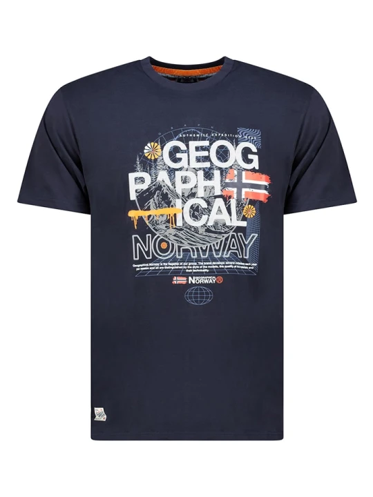 Zdjęcie produktu Geographical Norway Koszulka "J-Forest" w kolorze granatowym rozmiar: S