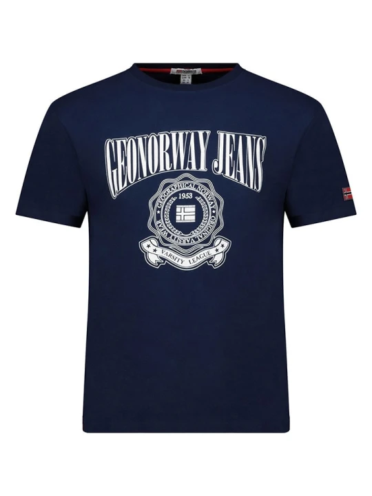 Zdjęcie produktu Geographical Norway Koszulka "Jacao" w kolorze granatowym rozmiar: M