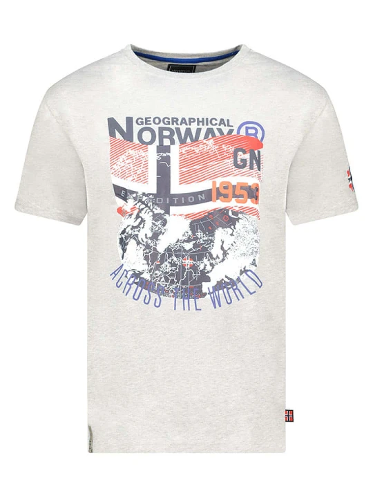 Zdjęcie produktu Geographical Norway Koszulka "Jacross" w kolorze szarym rozmiar: M
