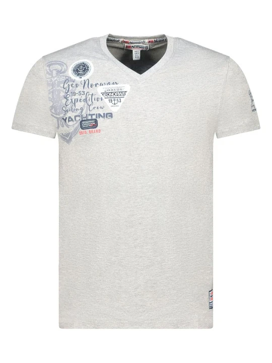 Zdjęcie produktu Geographical Norway Koszulka "Jademora" w kolorze szarym rozmiar: S