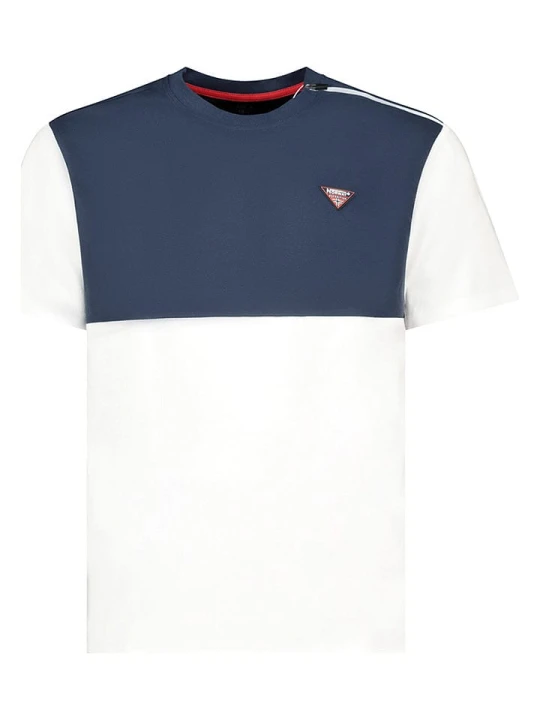Zdjęcie produktu Geographical Norway Koszulka "Jalo" w kolorze biało-granatowym rozmiar: XXL