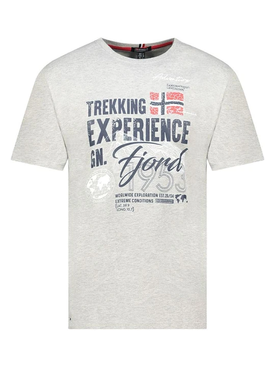 Zdjęcie produktu Geographical Norway Koszulka "Jamais" w kolorze szarym rozmiar: 3XL