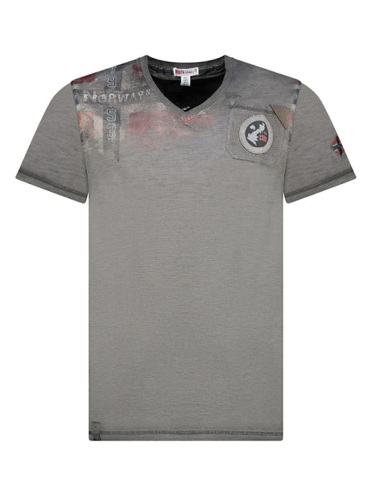 Zdjęcie produktu Geographical Norway Koszulka "Jamo" w kolorze antracytowym rozmiar: S