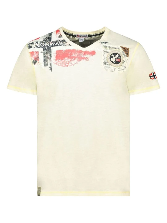 Zdjęcie produktu Geographical Norway Koszulka "Jamo" w kolorze żółtym rozmiar: S
