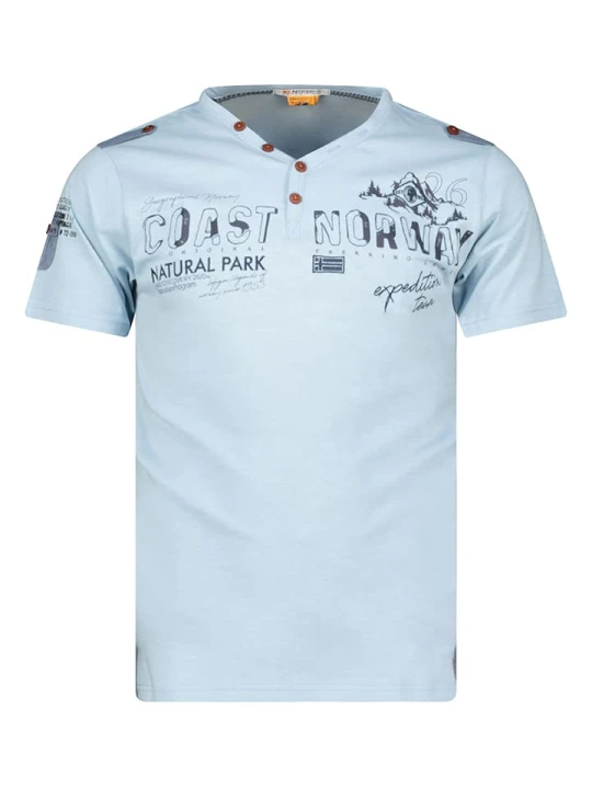 Zdjęcie produktu Geographical Norway Koszulka "Jantonio" w kolorze błękitnym rozmiar: S