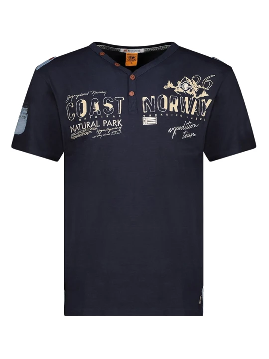 Zdjęcie produktu Geographical Norway Koszulka "Jantonio" w kolorze granatowym rozmiar: L