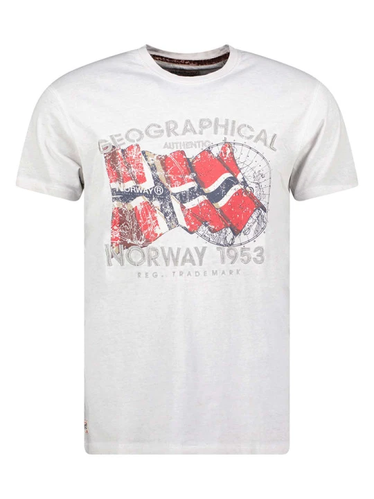 Zdjęcie produktu Geographical Norway Koszulka "Japoral" w kolorze szarobrązowym rozmiar: XXL