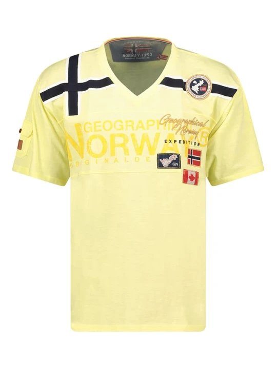 Zdjęcie produktu Geographical Norway Koszulka "Jaradock" w kolorze żółtym rozmiar: M