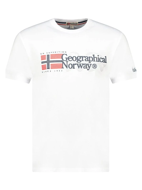 Zdjęcie produktu Geographical Norway Koszulka "Jaramont" w kolorze białym rozmiar: S